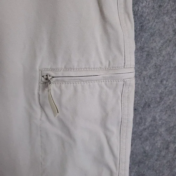 Quiksilver Khaki Baggy Patch Mens Cargo Size Pants 36 x 30 Vtg Y2K 90s 2000s